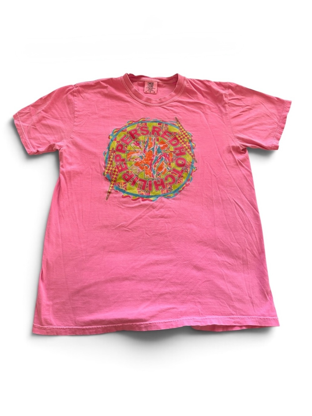 Comfort Colors Red Hot Chili Peppers Tee Pink Large
